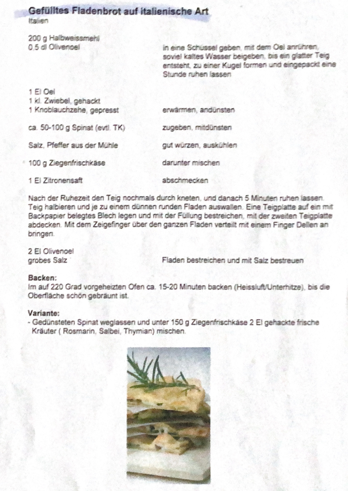 Gefülltes Fladenbrot